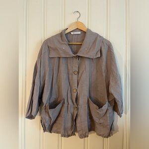 Anabelle Linen button down shirt